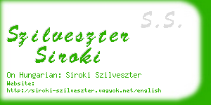 szilveszter siroki business card